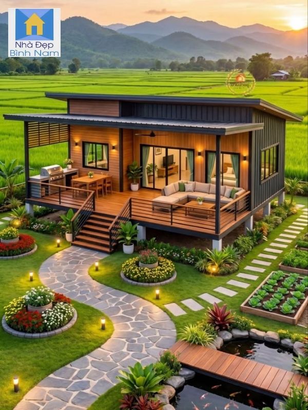 Thi công nhà đẹp lắp ghép tại Thuận An